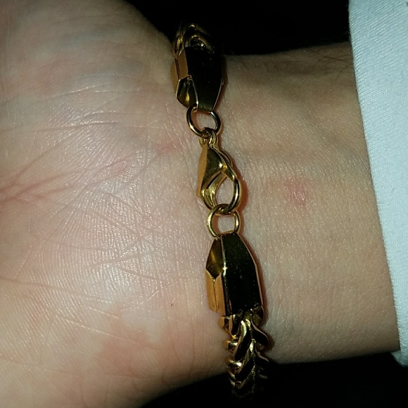 NEW! Men's "18k Gold" Chain Link Bracelet - Picture 5 of 5